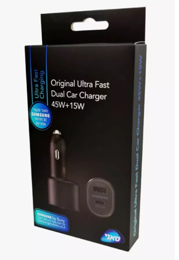 מטען רכב סמסונג PD 45W+ USB15W מקורי סאני