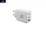 מטען סופר מהיר GaN 65W מבית QTEC כולל כבל 1.5מטר TYPE C cellstock.co.il