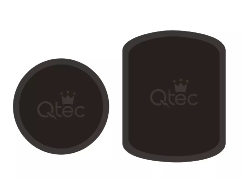 סט 3 דיסיקות מתכת Qtec מעור למעמד טלפון מגנטי