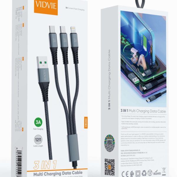 כבל 3IN1 מבית VIDVIE CB4022
