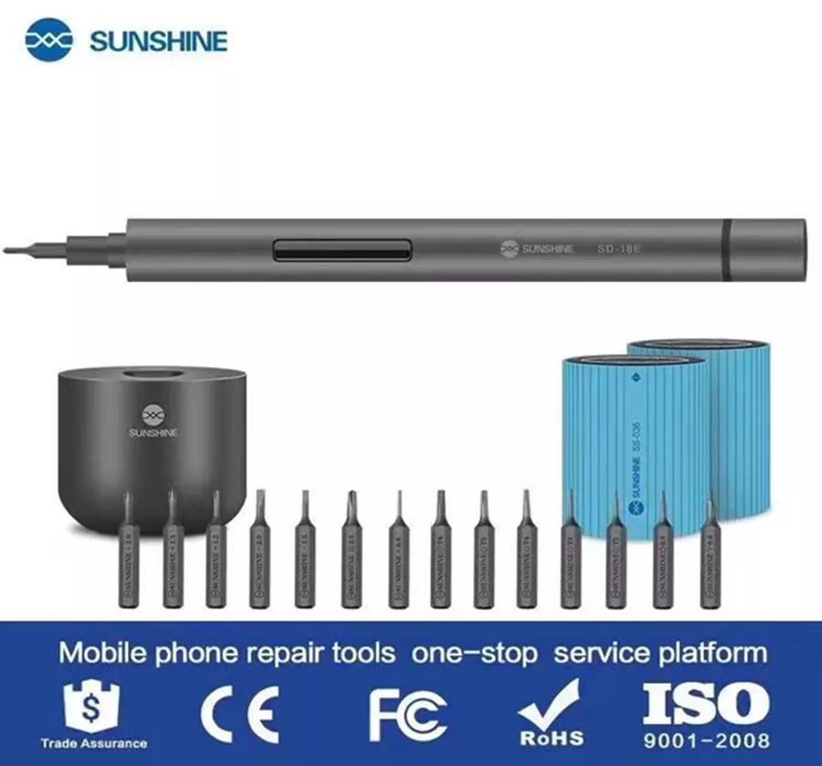מברגה חשמלית SUNSHINE SD-18E כולל 14 ראשים