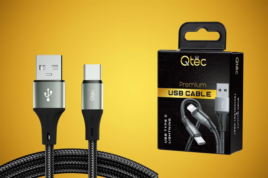 כבל USB TYPE C אורך 1.5 מ' מבית Qtec