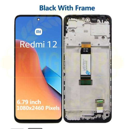 מסך לשיומי רדמי Xiaomi Redmi 12 FHD כולל מסגרת