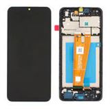 מסך לסמסונג A04 \ A045F מקורי סרויס פק + מסגרת cellstock.co.il
